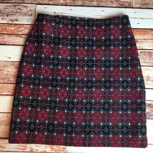 NWT {Talbots} Aztec style print wool blend skirt.